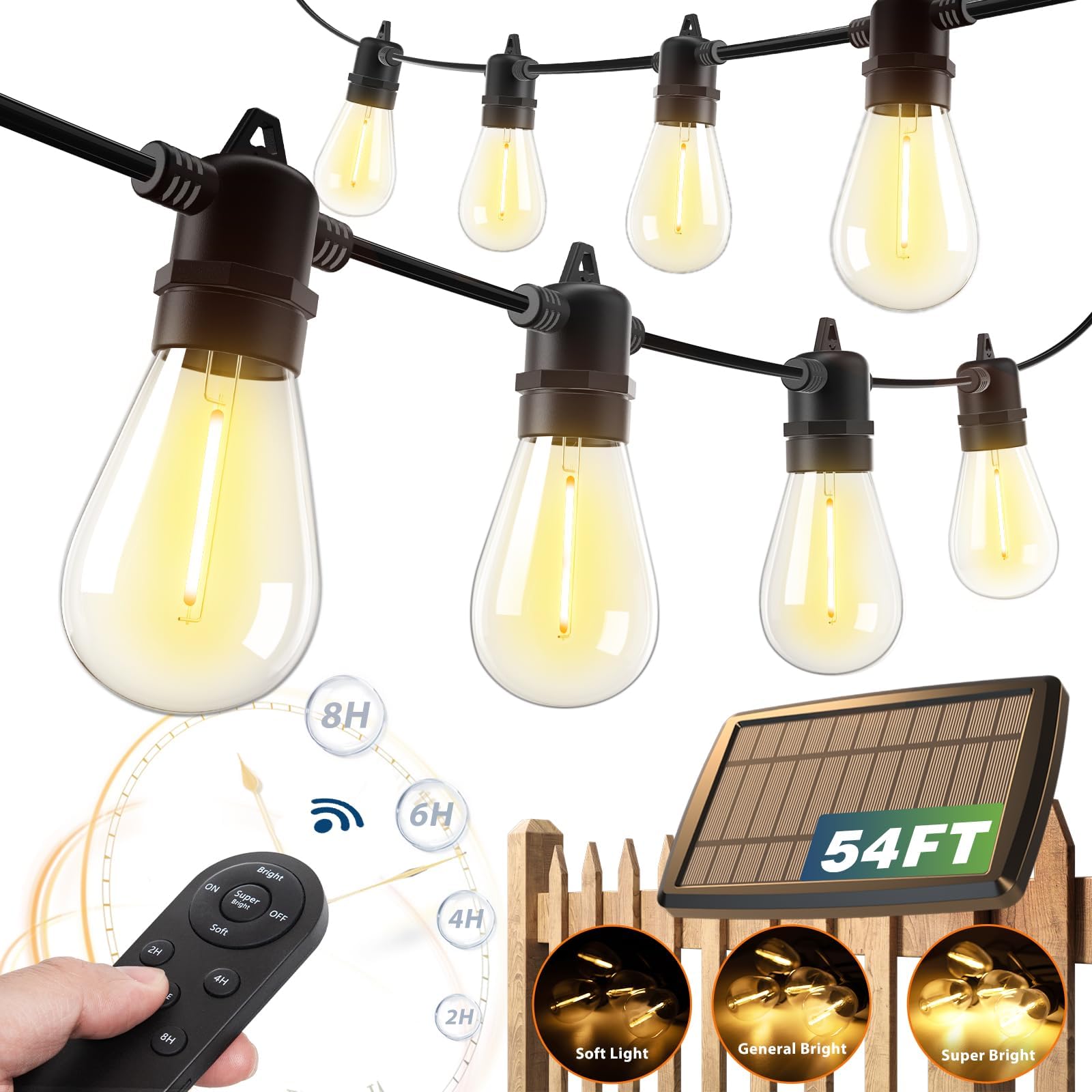 addlon 54ft Outdoor String Lights
