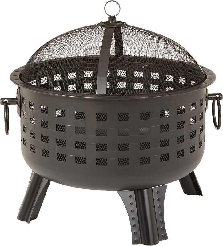 Amazon Basics 23.5-Inch Steel Lattice Fire Pit