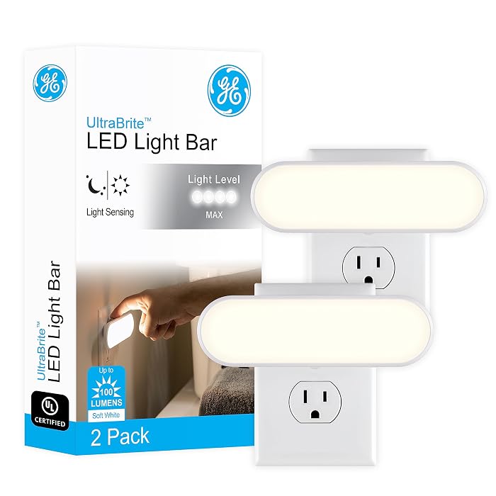 GE UltraBrite LED Night Light, 2-Pack