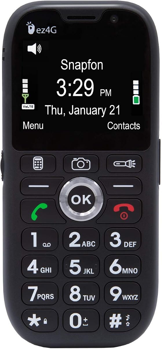 Snapfon ez4G Big Button Cell Phone