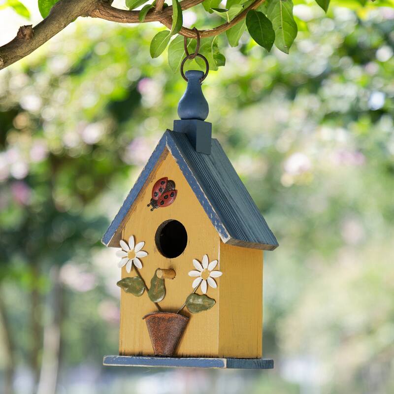 Glitzhome Decorative Wooden Birdhouse