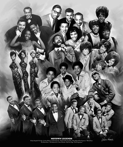 Motown Legends Collage Poster
