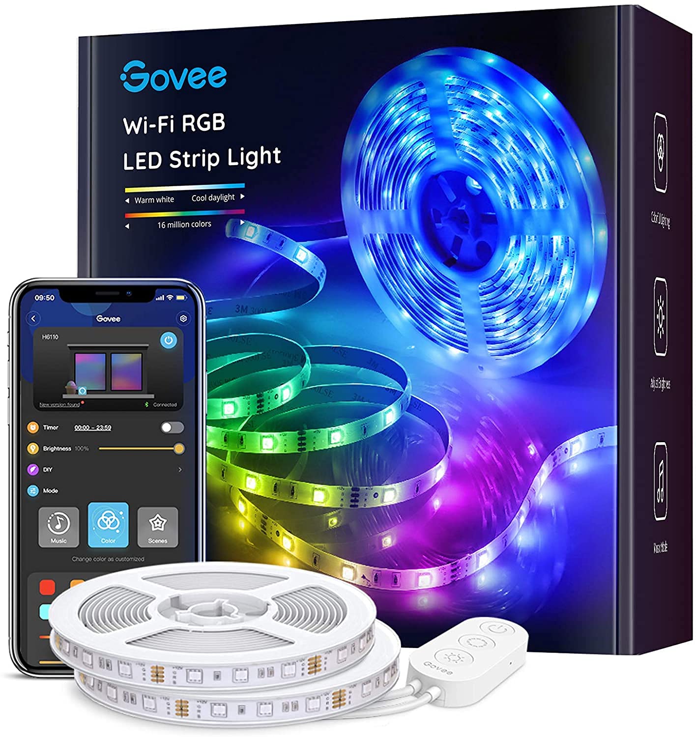 Govee LED Strip Lights, 32.8ft, RGB