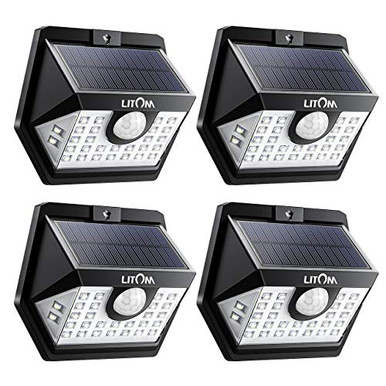 LITOM Solar Deck Lights, 4-Pack