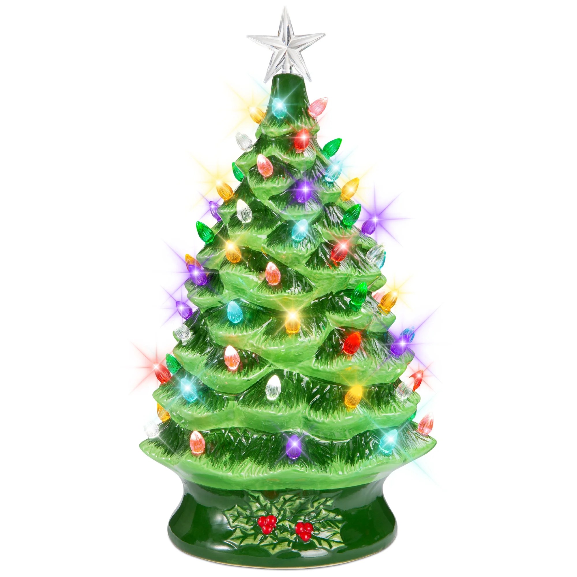Best Choice Products 15" Ceramic Pre-lit Christmas Tree