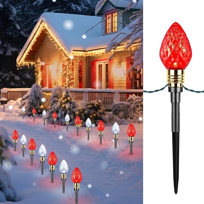 Brightown C9 Christmas Pathway Lights (25.7 ft)