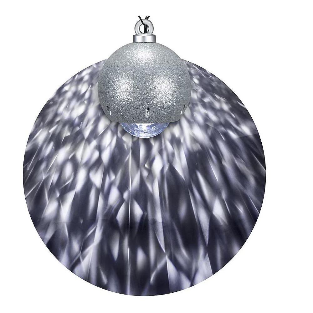Gemmy LightShow Kaleidoscope Hanging Projection Ornament, White