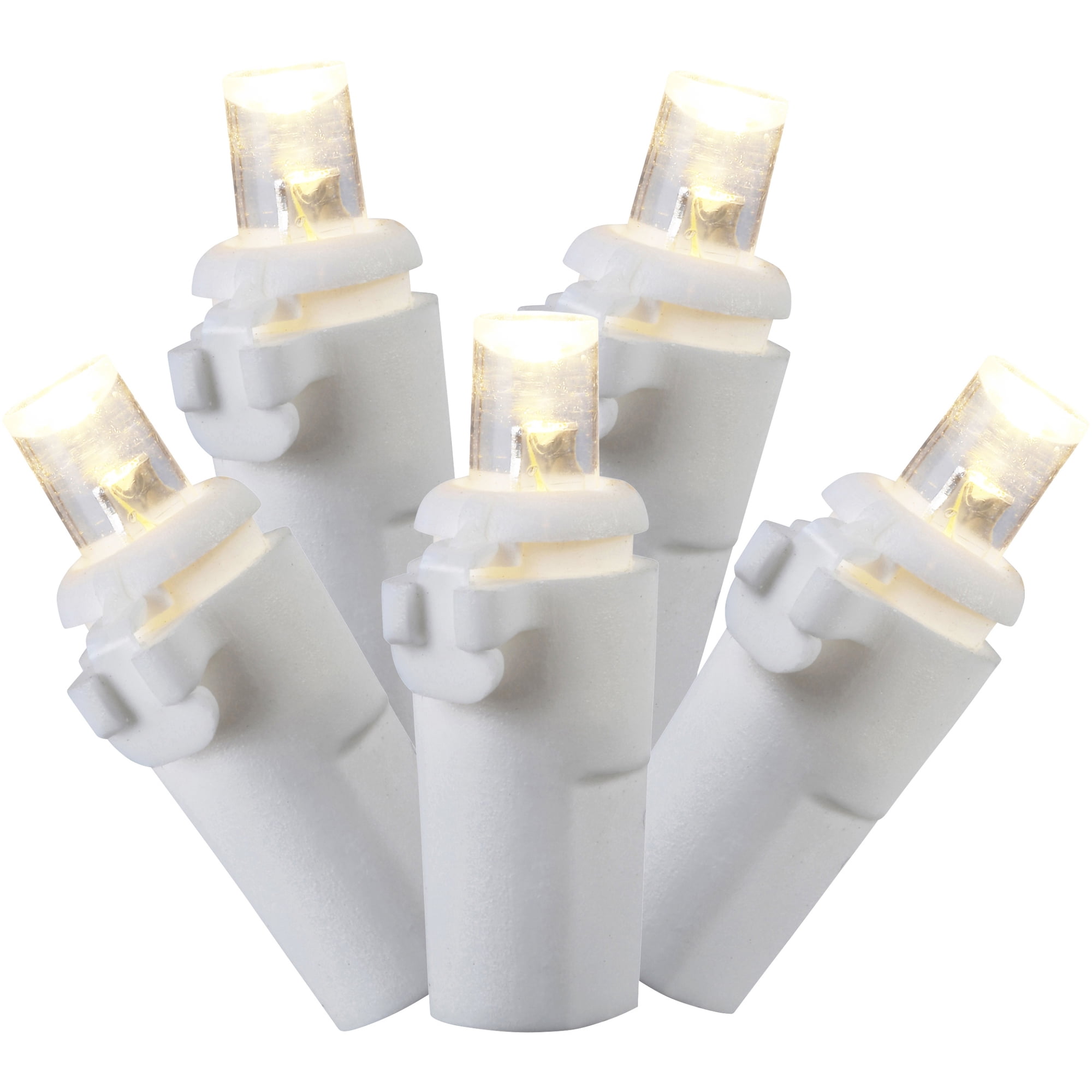 Holiday Time Indoor/Outdoor 200-Count LED Random Twinkle Christmas Icicle-Style Lights, Warm White, White Wire, 16.41 ft
