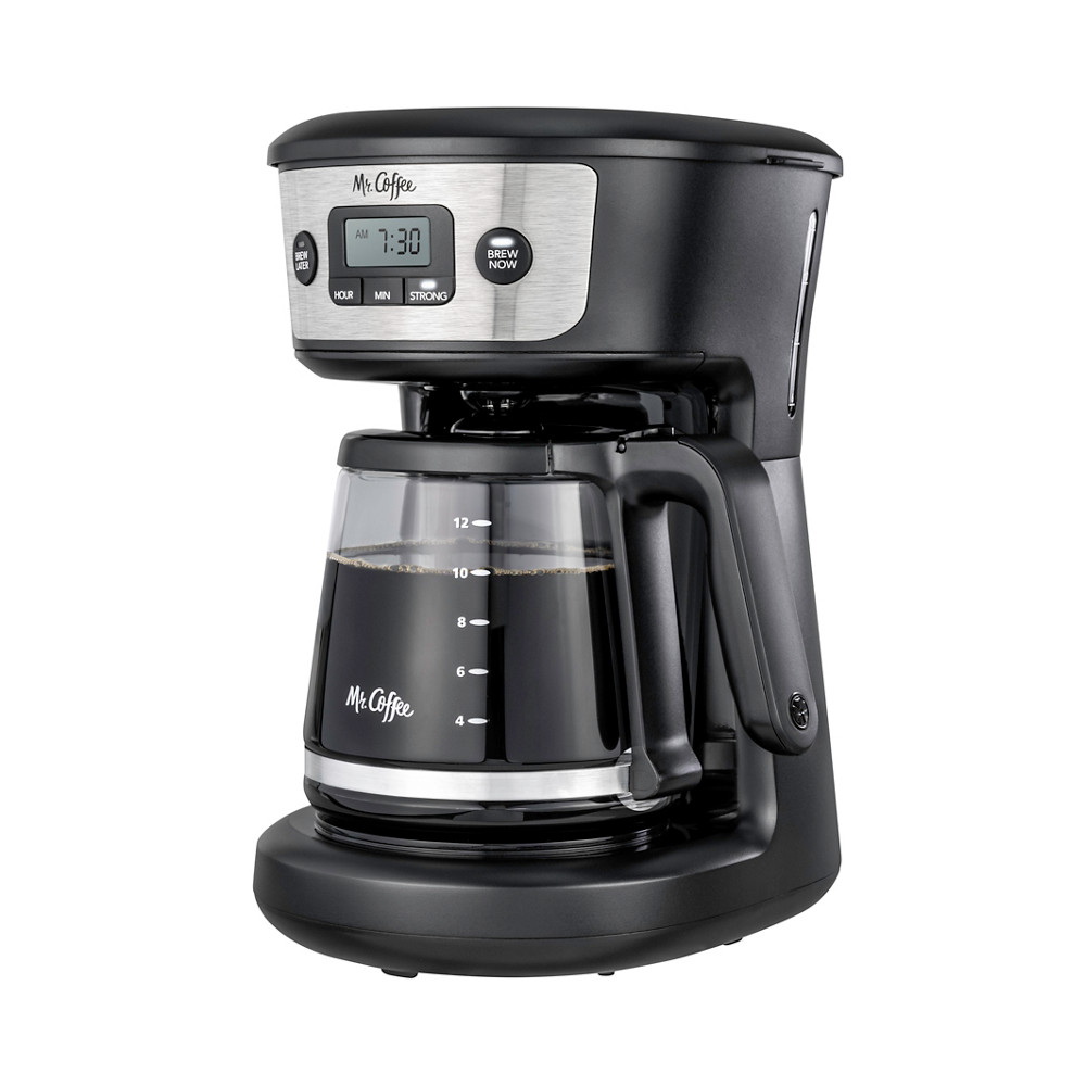 Mr. Coffee 12-Cup Programmable Coffeemaker with Strong Brew Selector