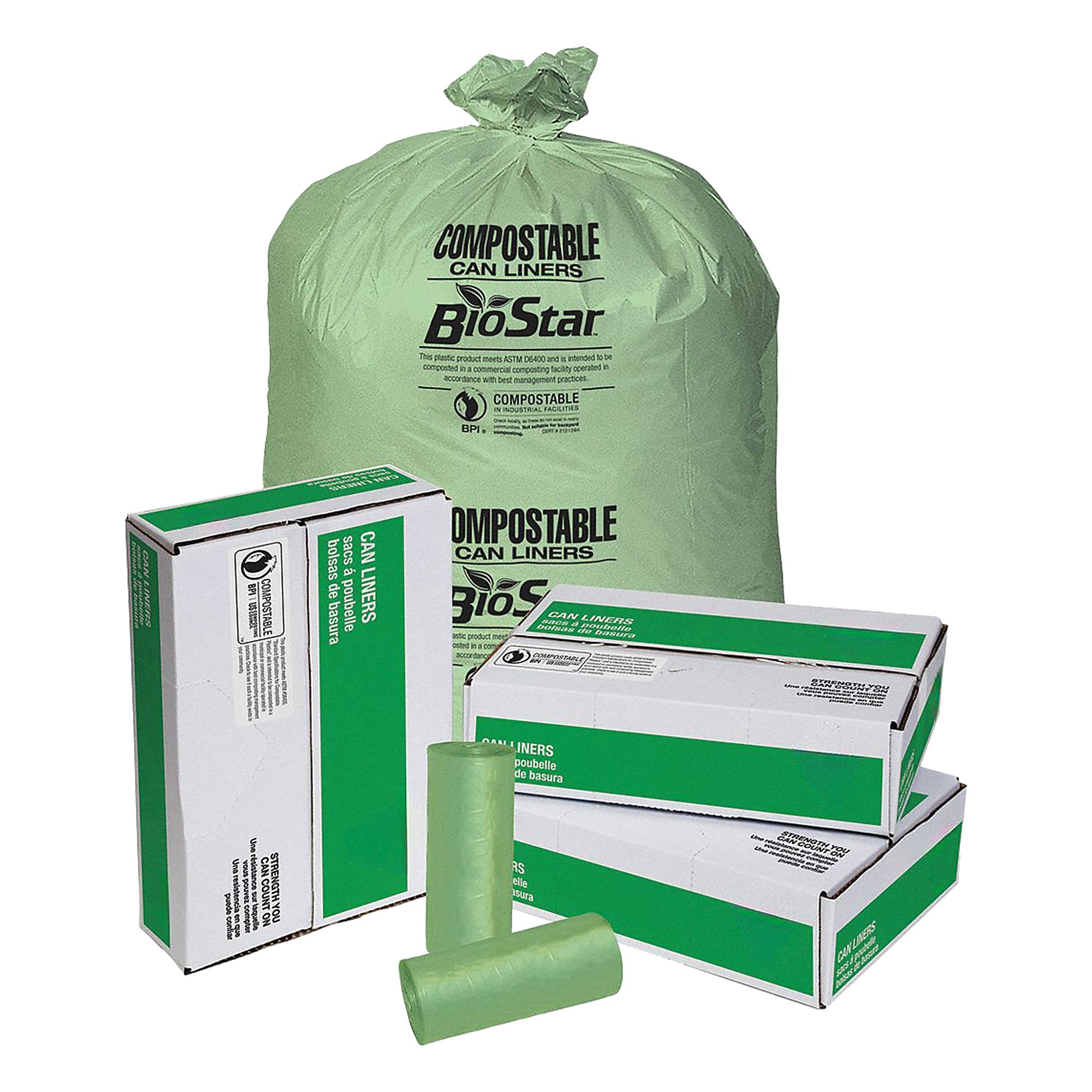 Compostable Bin Liners 200-Pack