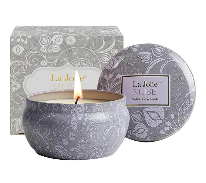 LA JOLIE MUSE Scented Candle, Sandalwood & Vanilla