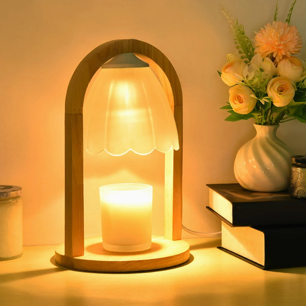 nAweni Candle Warmer Lamp, Wooden