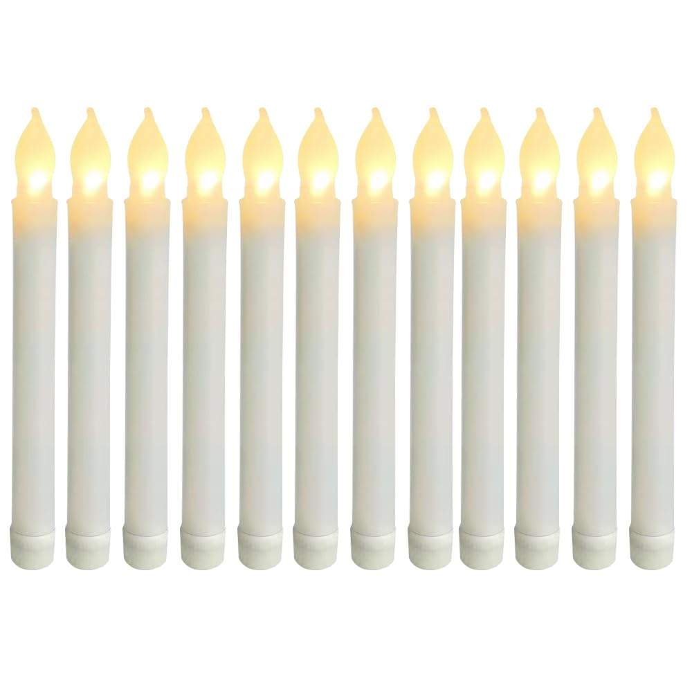 Vinkor Flameless LED Taper Candles, 12-Pack