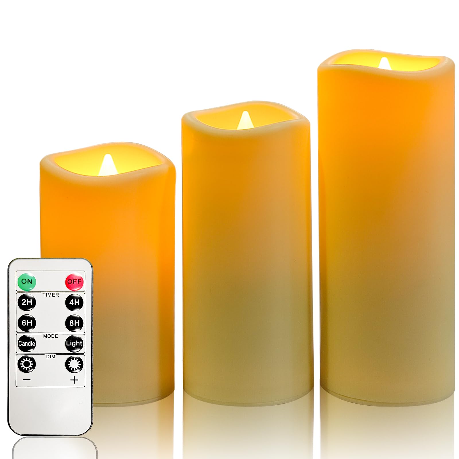 YIWER Outdoor Flameless Candles with Remote