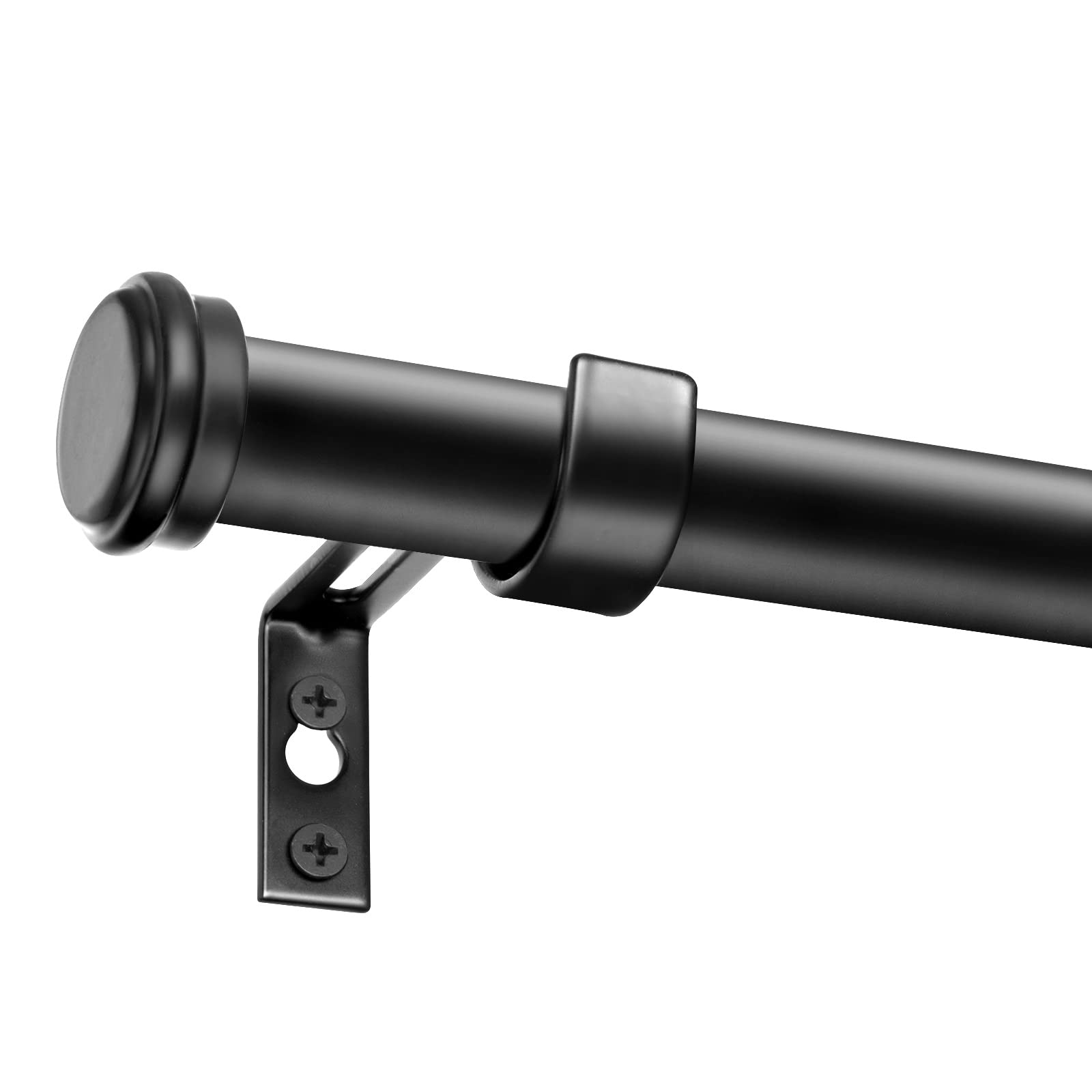 Amazon Basics Curtain Rod, 48-86 inch, Black
