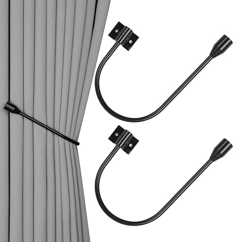 Deconovo Curtain Holdbacks, 2-Pack, Black