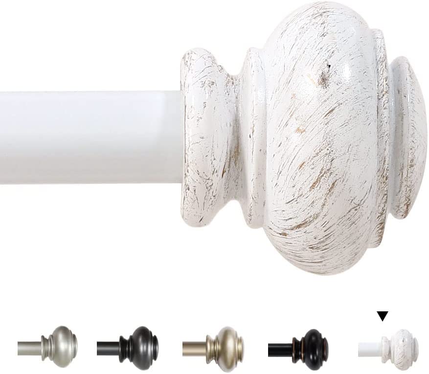 H.VERSAILTEX Curtain Rod, 28-48 inch, White