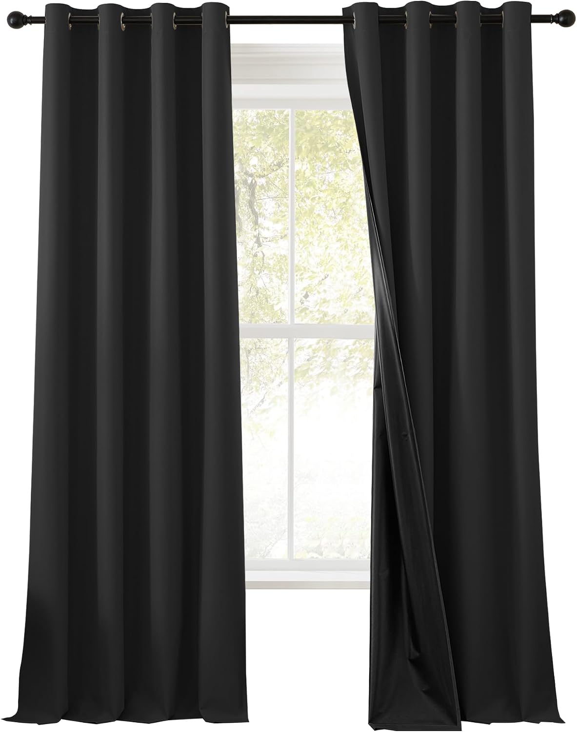 RYB HOME Blackout Curtains, 52x84, 2-Pack
