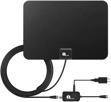 1byone Amplified Indoor TV Antenna, 200 Mile