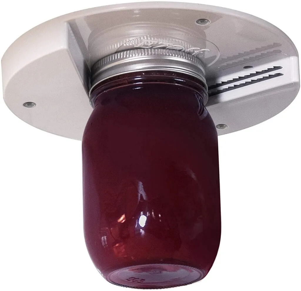 EZ Off Jar Opener for Seniors — Under Cabinet (White)