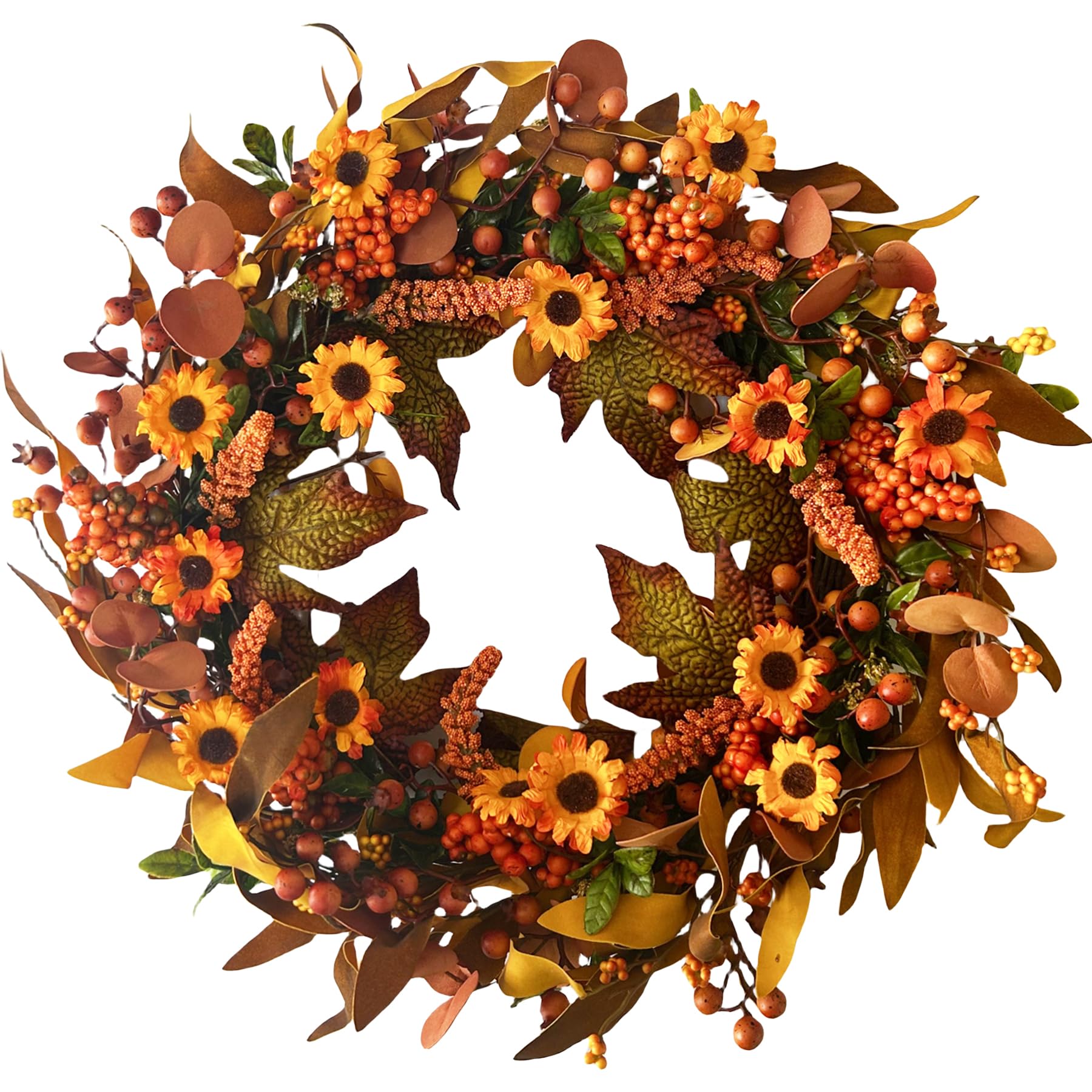 DearHouse 22 Inch Fall Wreath
