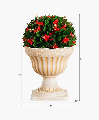 National Tree Company 22 Inch Artificial Mum Planter