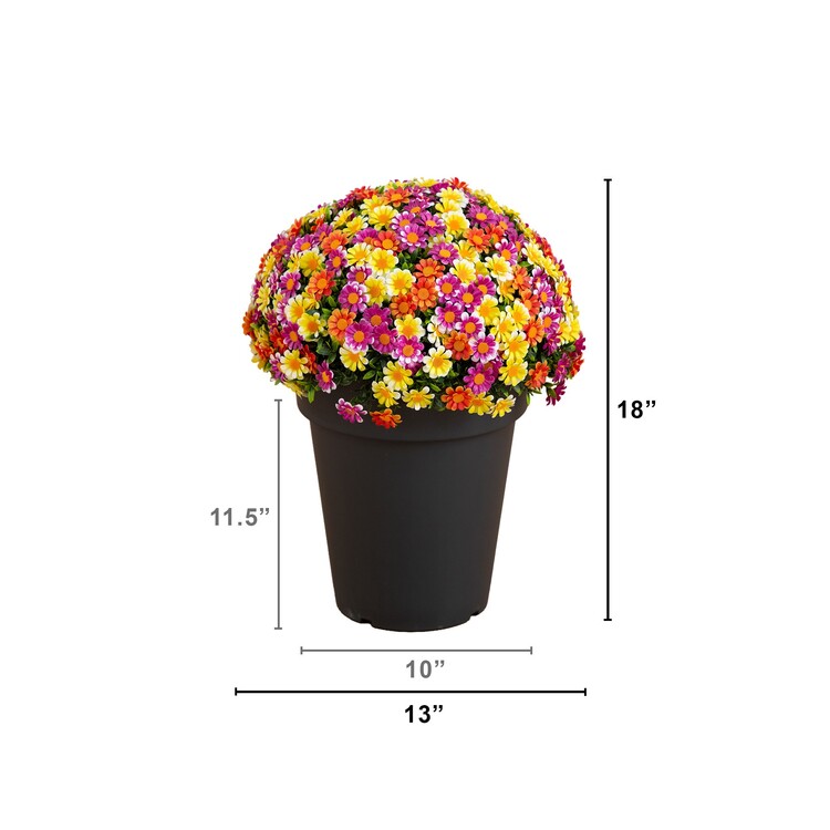 Nearly Natural 18 Inch Artificial Mum Plant