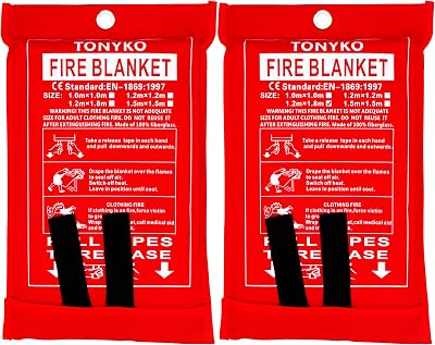 Tonyko Fire Blanket, 2-Pack