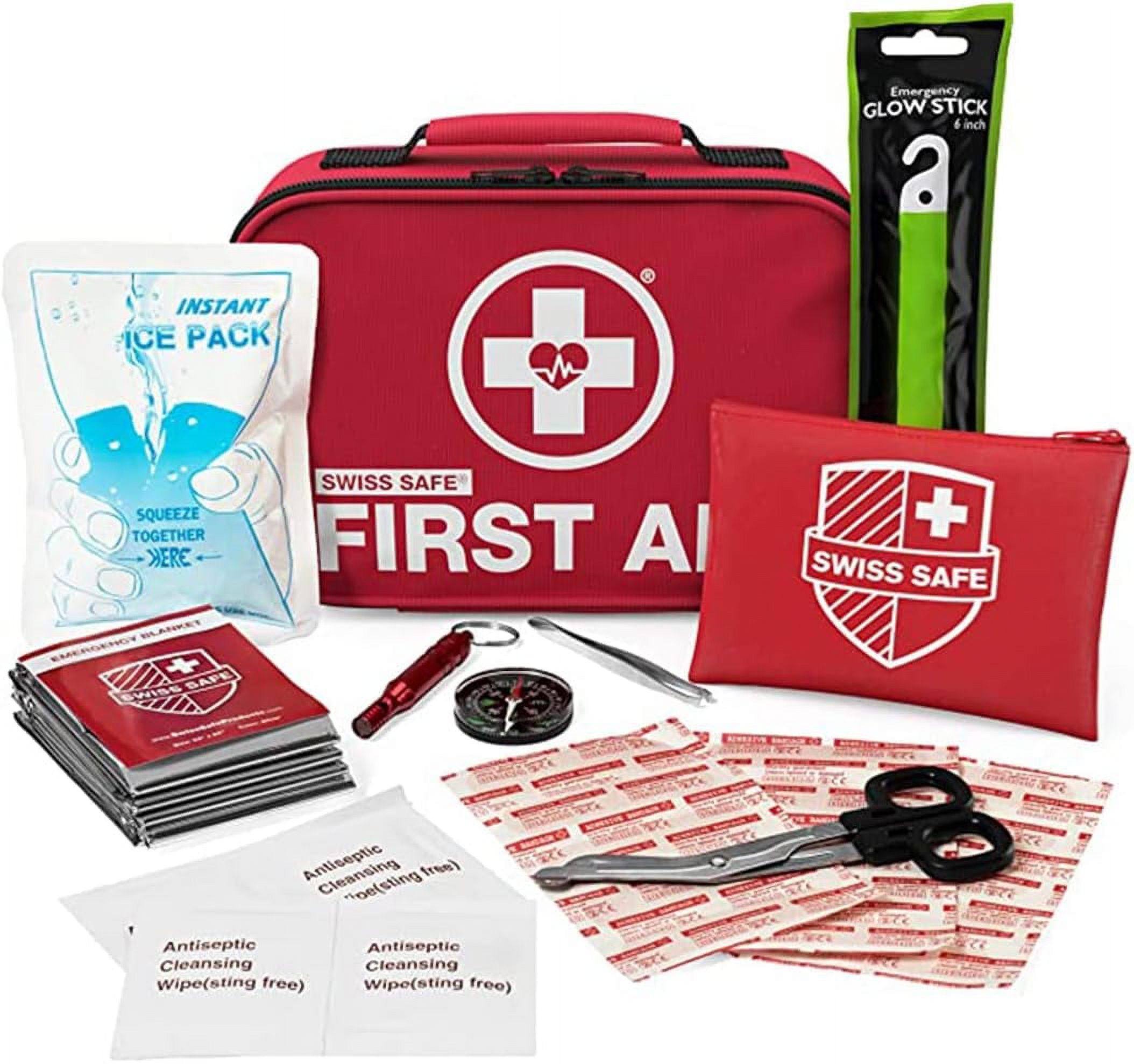 Swiss Safe Car First Aid Kit, 120-Piece