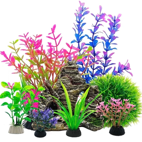 SLOCME Aquarium Artificial Plastic Plants