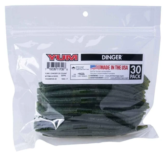 Yum Dinger Classic Worm, 30-Pack