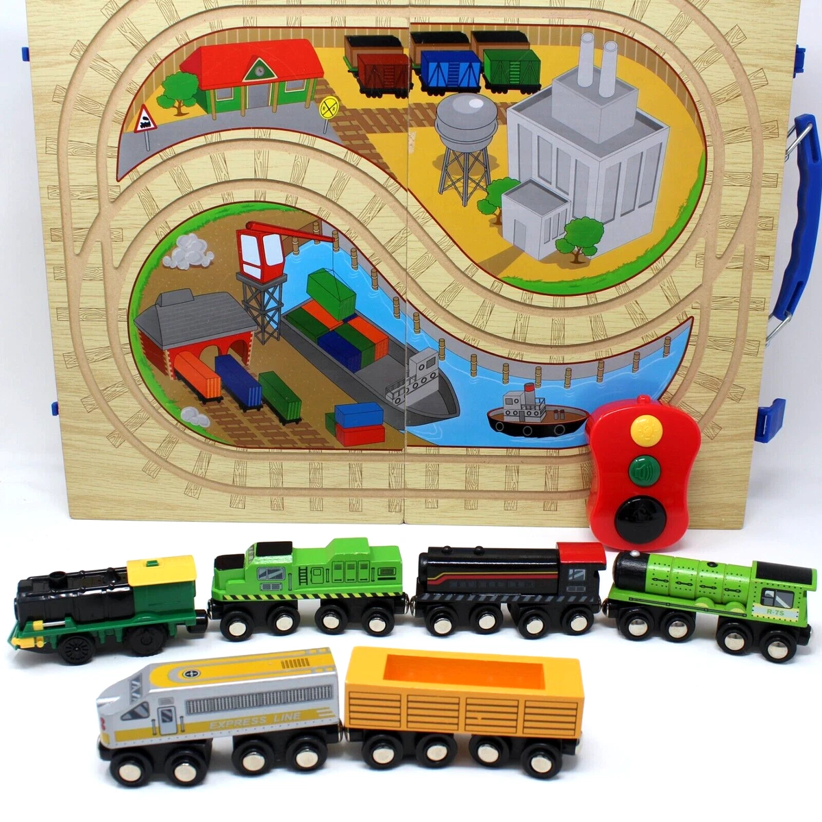 Battat Wooden Train Set, 81-Piece