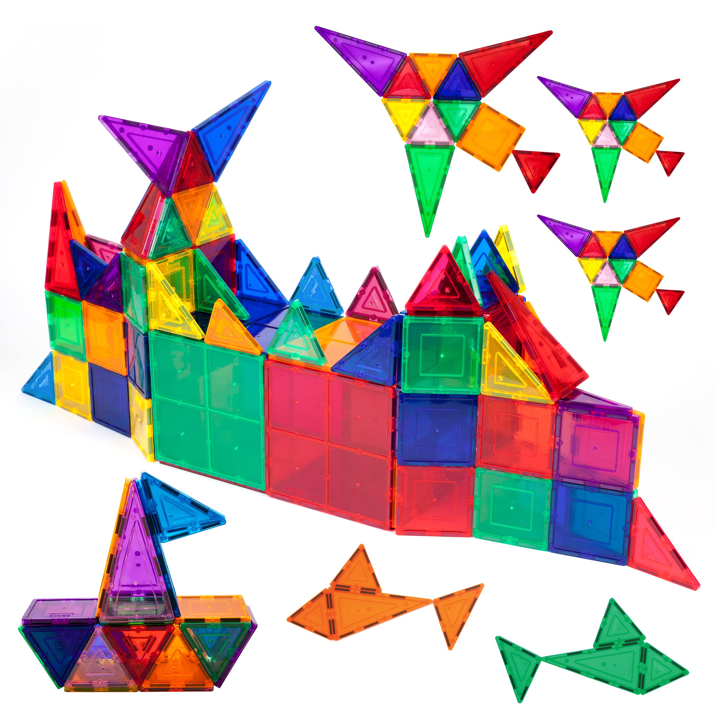 PicassoTiles 100-Piece Magnetic Building Tiles