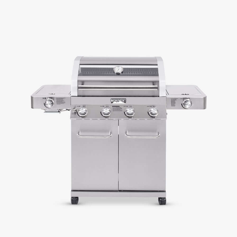 Monument Grills 35633 4-Burner Propane Gas Grill with Side and Sear Burners