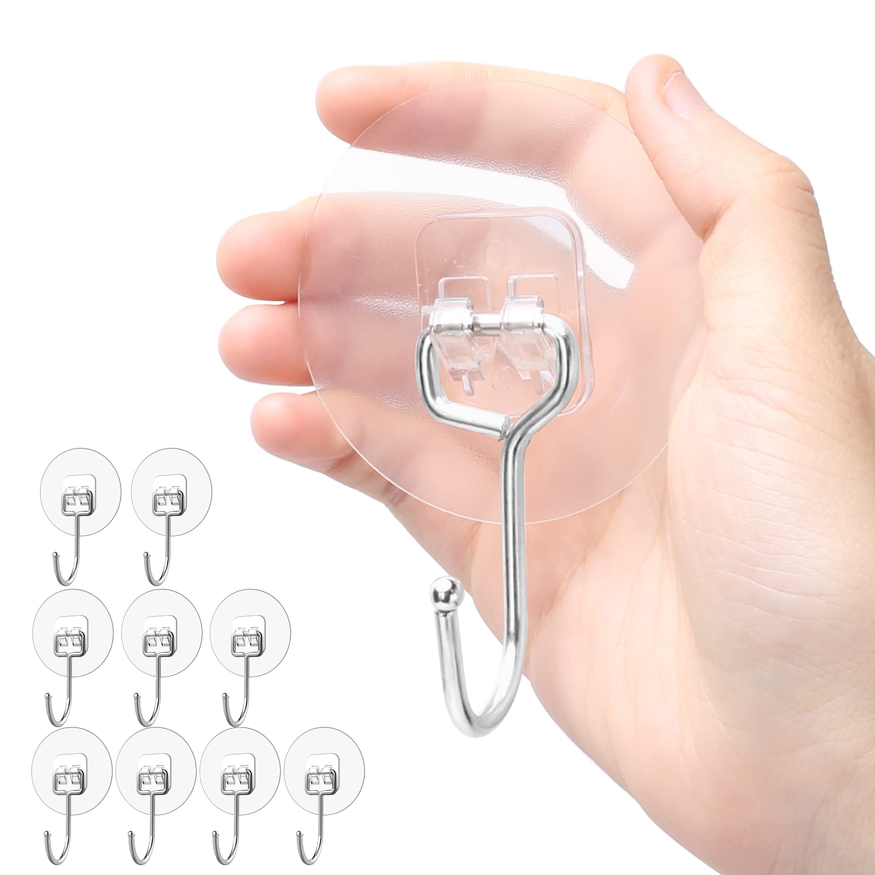 Heavy-Duty Adhesive Hooks 10-Pack