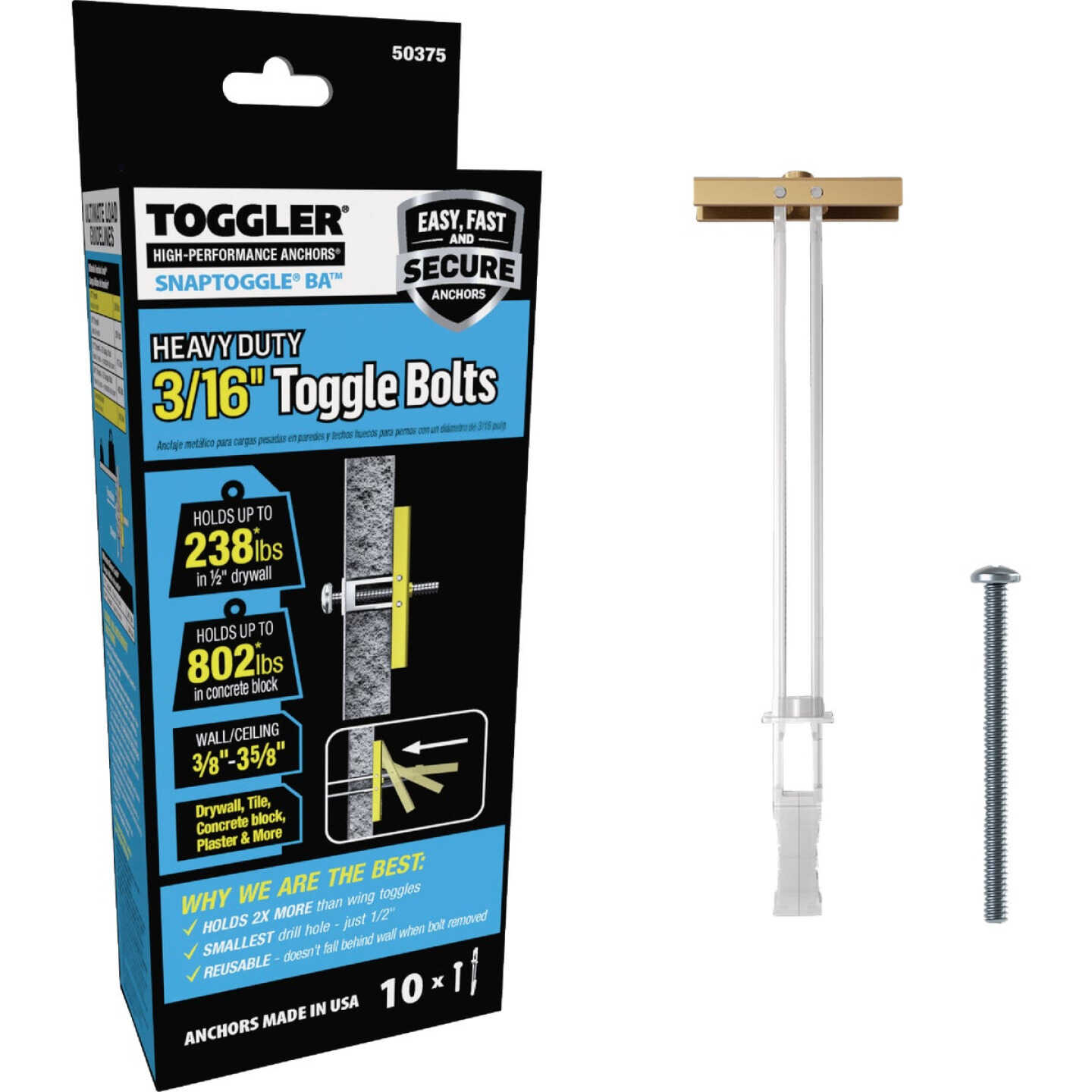 TOGGLER SNAPTOGGLE Drywall Anchors