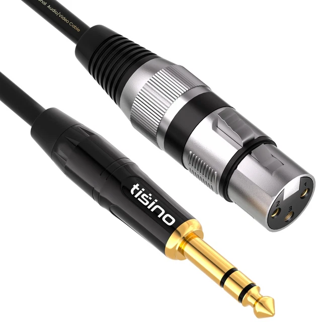 Tisino XLR Female to 6.35mm Cable 10FT