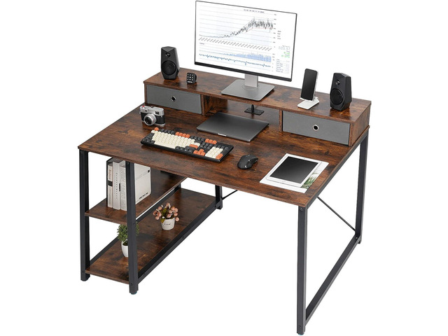 Topsky Computer Desk with Monitor Stand