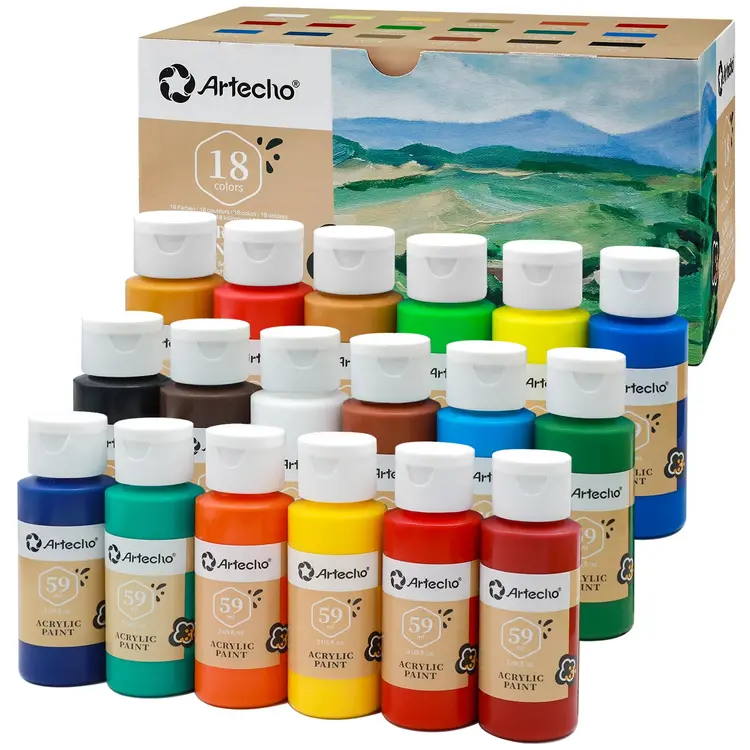 Apple Barrel Acrylic Paint Set, 18 Colors
