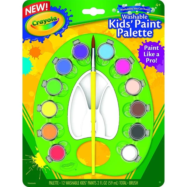Crayola Washable Kids Paint Set, 12 Colors