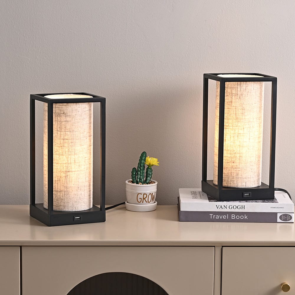DEWENWILS USB Bedside Lamp, 2-Pack