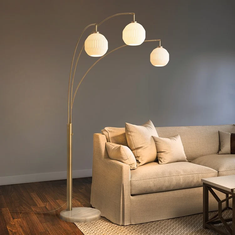 Kaven 3-Light Arc Floor Lamp