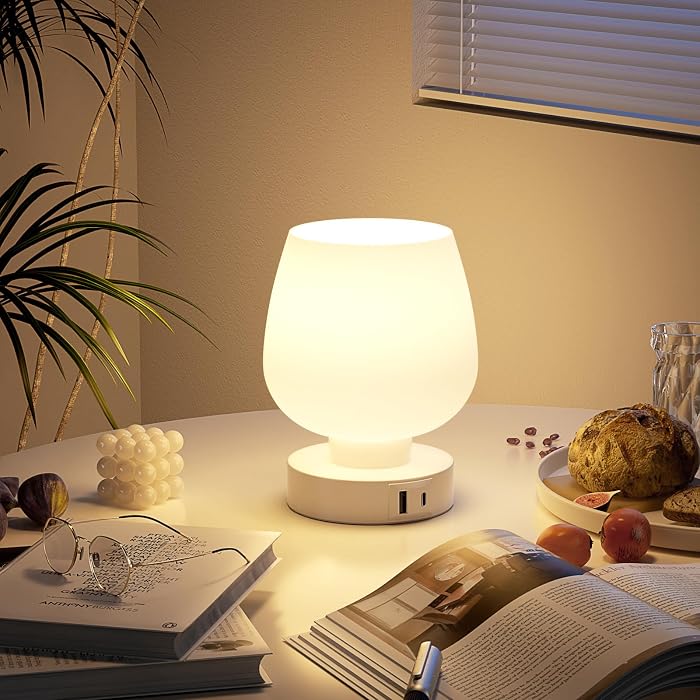 VONLUCE USB Charging Table Lamp