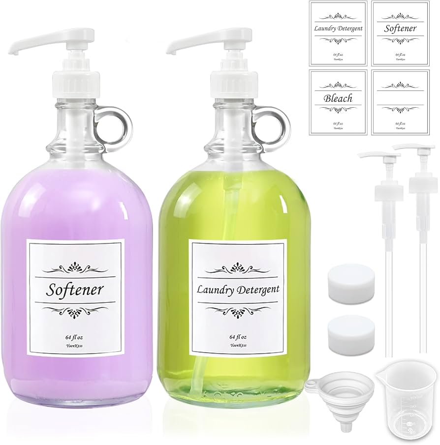 mDesign Fabric Softener Dispenser Bottles, Set of 2