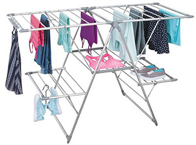 mDesign Metal Freestanding Drying Rack