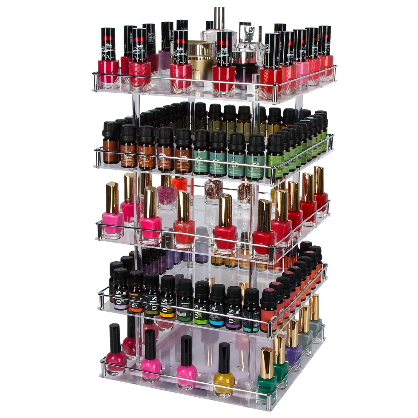 J JACKCUBE DESIGN Nail Polish Organizer, 5-Tier