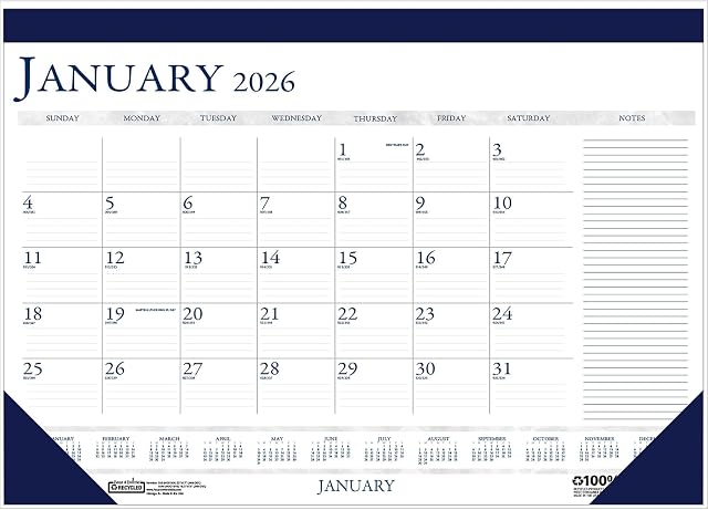 House of Doolittle 2026 Large Print Desk Calendar