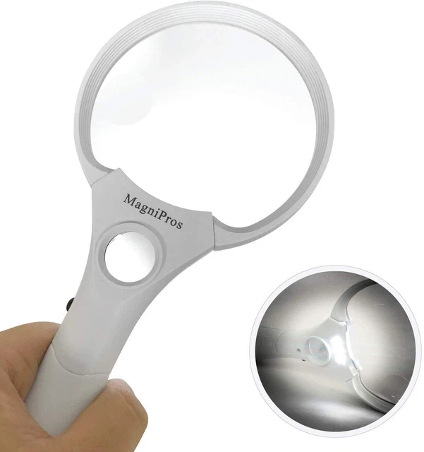 MagniPros 3X Large LED Magnifying Glass