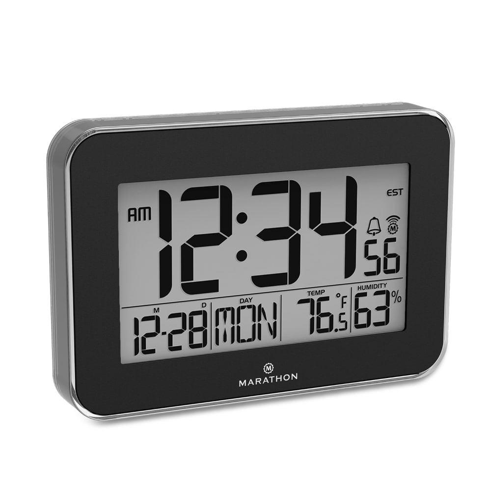 Marathon CL030009BK Talking Atomic Alarm Clock