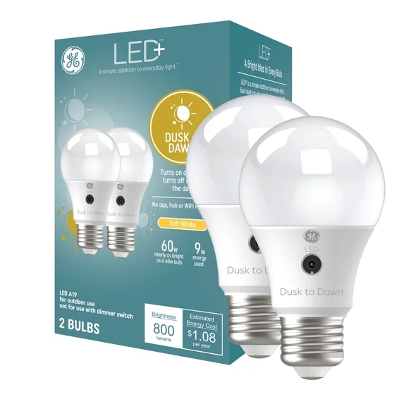 GE Dusk-to-Dawn Outdoor Light Sensor, 2-Pack